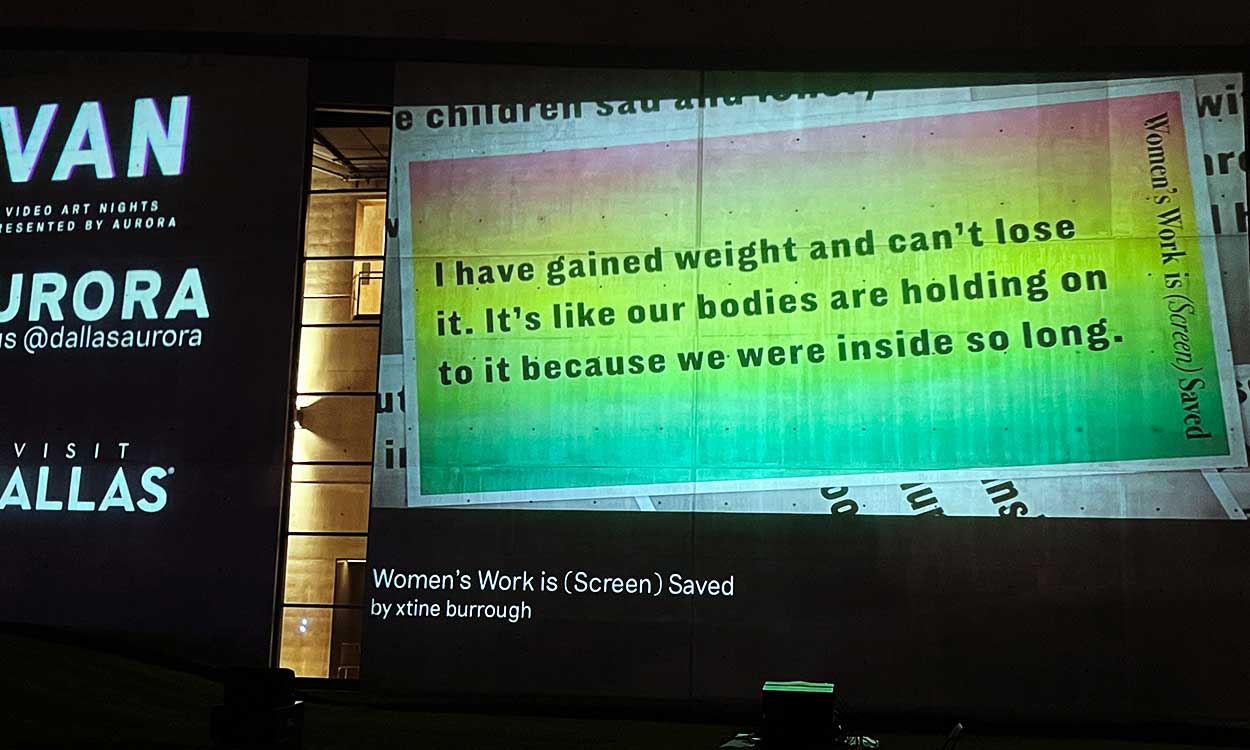 Women's work is screen saved