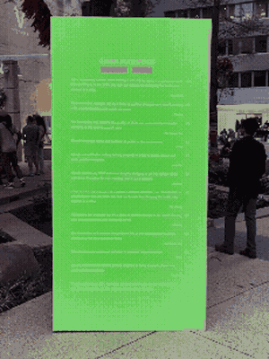 green background with white text