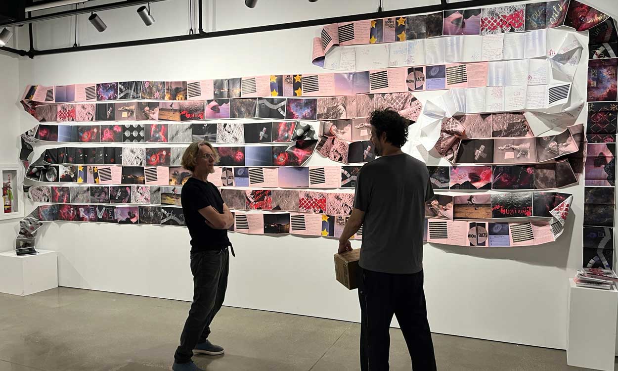 Comets Love You to the Moon and Back gallery install